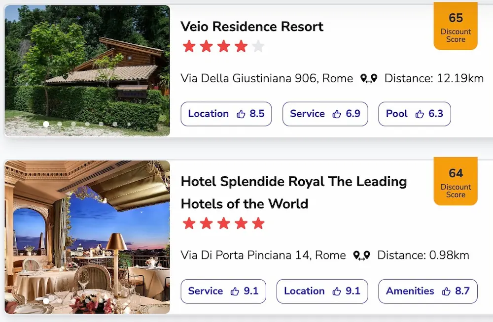 Amazing discounts on Rome hotels